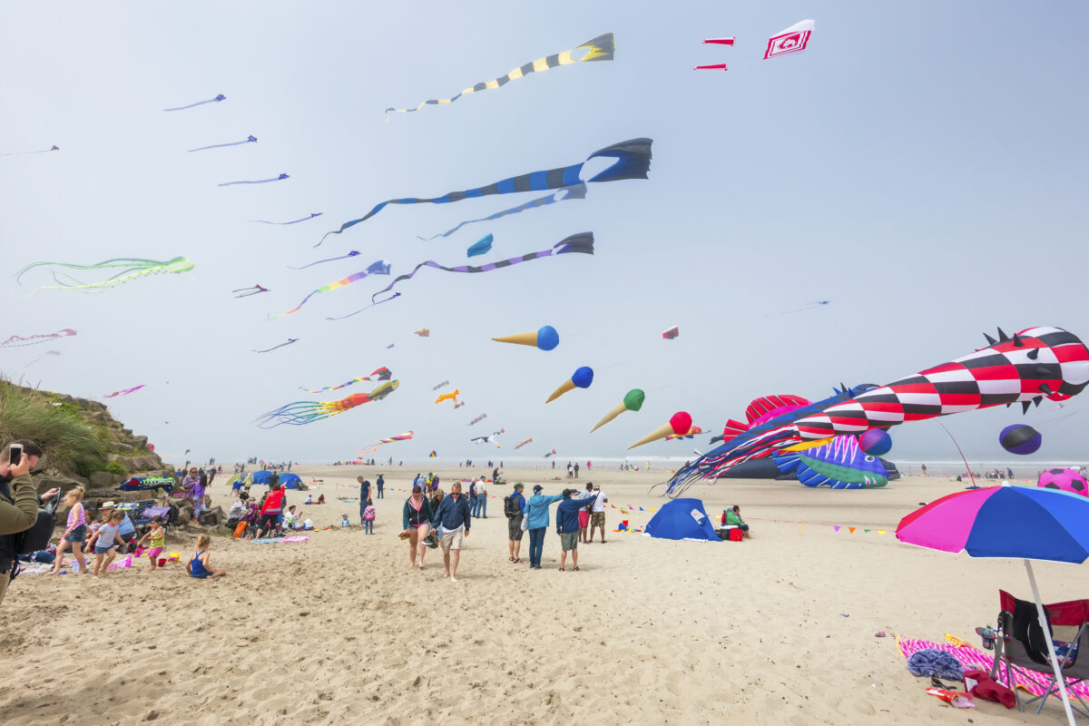 Annual Kite Flying festival in Lincoln City on the Oregon Coast.