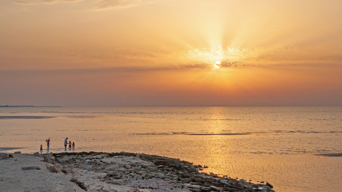 Jebel Ali Public Beach at sunset
