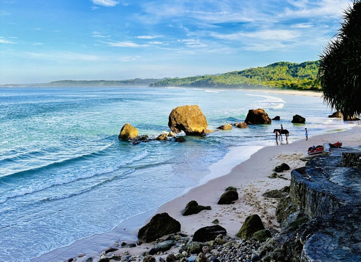 Beautiful Nihiwatu beach in Sumba.
