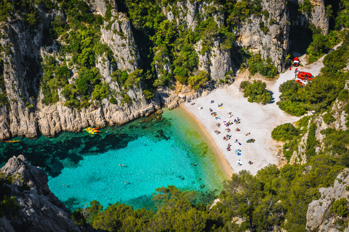 Famous Calanque d en Vau bay view, Cassis, Marseille, France.
