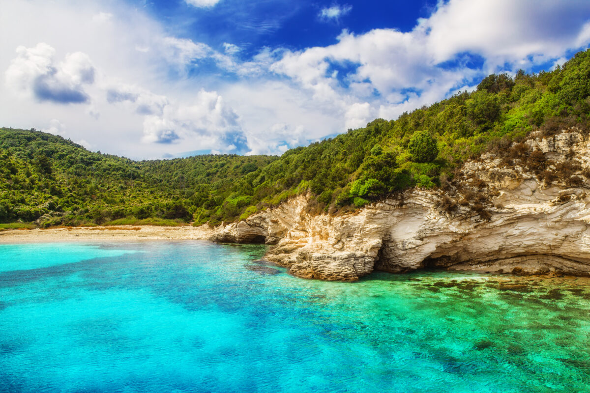 Voutoumi beach, Antipaxos, Greece.