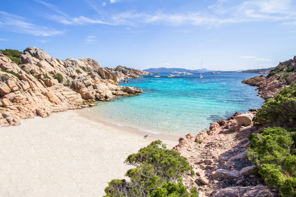 Beach of Cala Coticcio on Caprera island, Sardinia, Italy.
