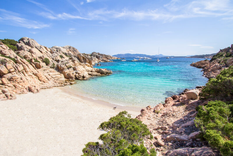 Beach of Cala Coticcio on Caprera island, Sardinia, Italy.