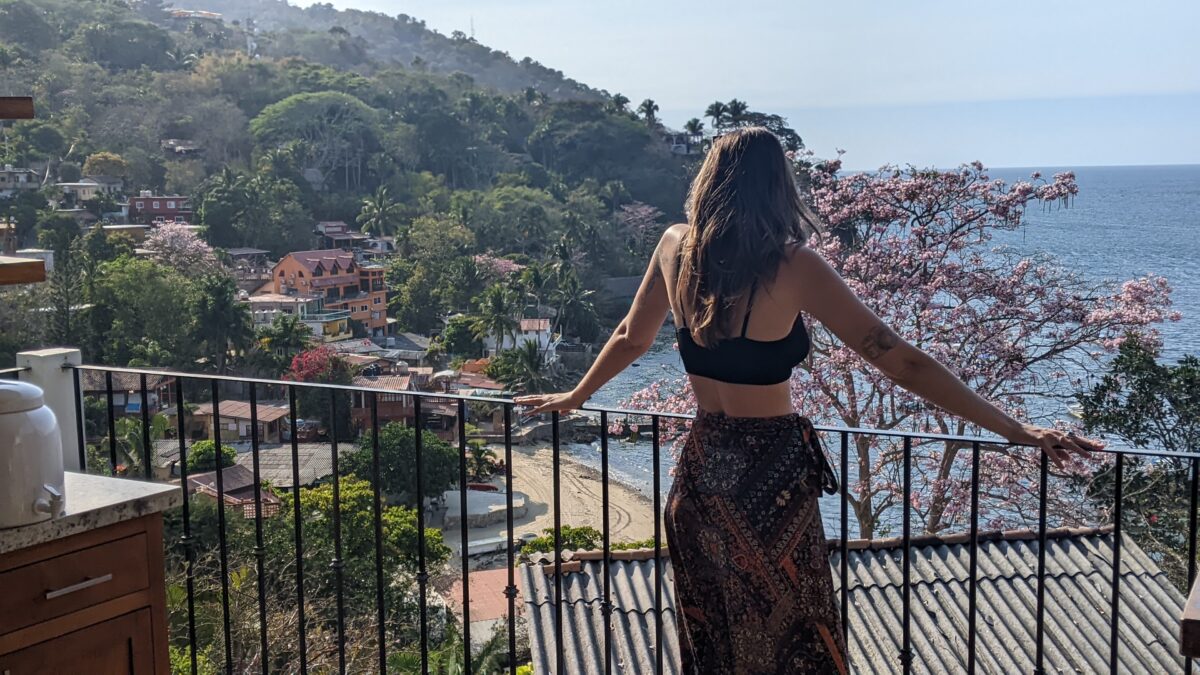 Balcony view in Yelapa, Mexico.