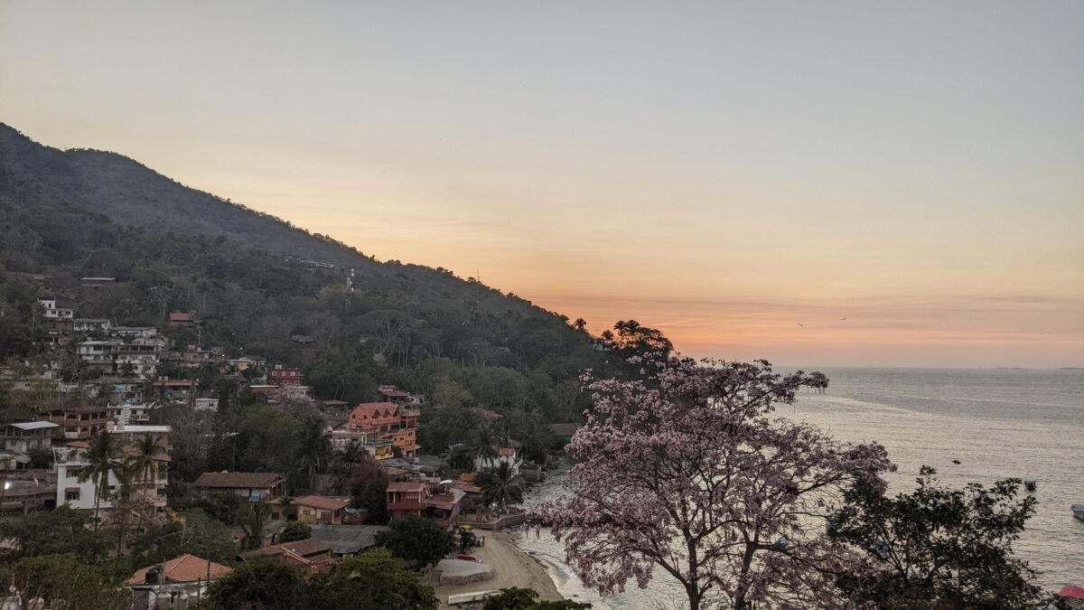 sunset balcony view yelapa.
