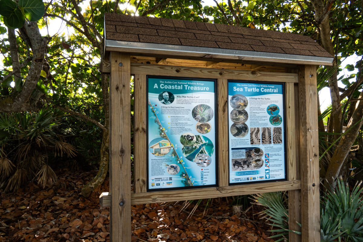 Archie Carr National Wildlife Refuge Sign in Melbourne Beach.