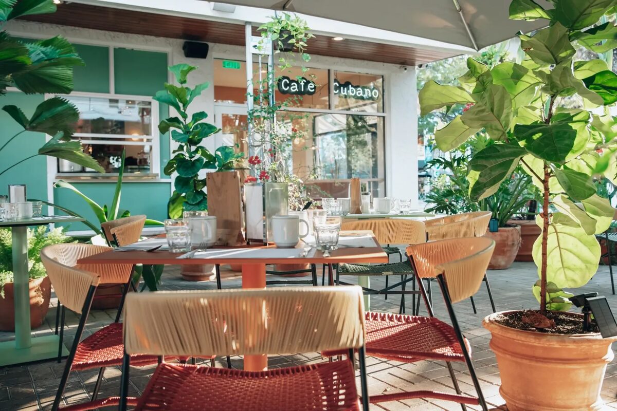 outdoor dining area at Chug’s Diner — Miami