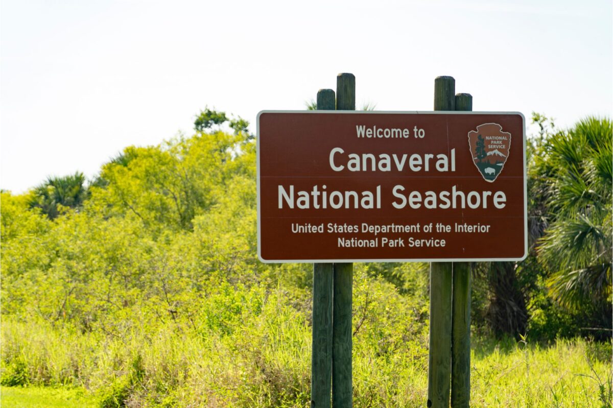 Sign at Canaveral National Seashore.