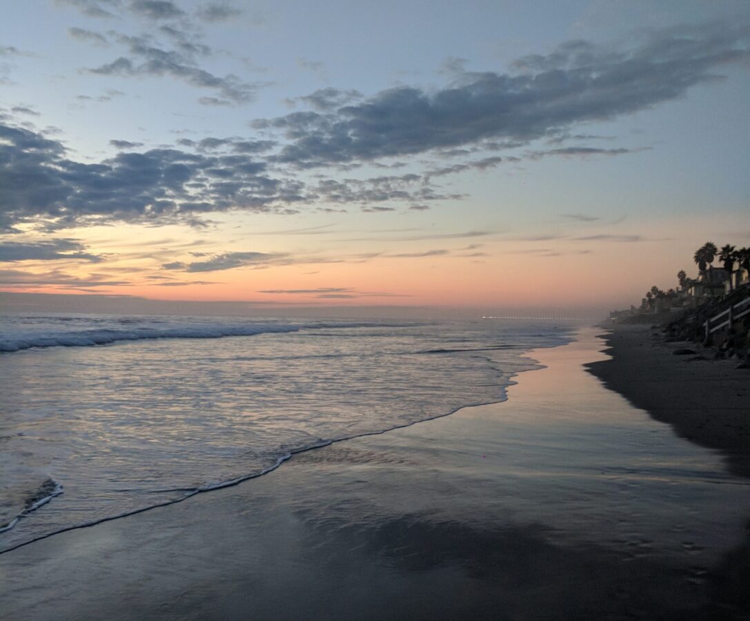 Saint Malo beach in Oceanside, California.