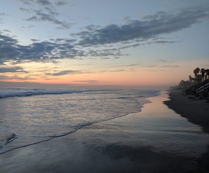 Saint Malo beach in Oceanside, California.