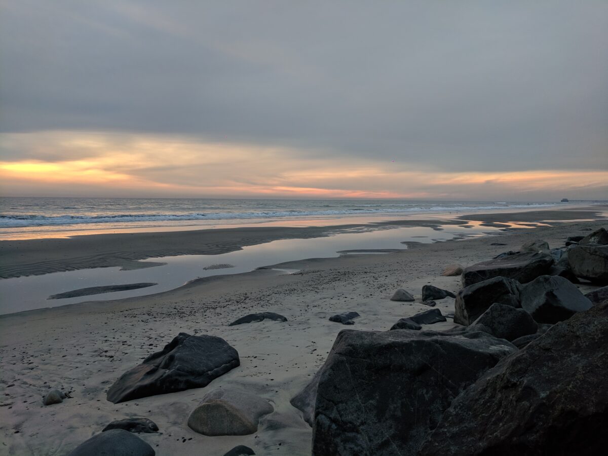 Oceanside Blvd beach in Oceanside, California.