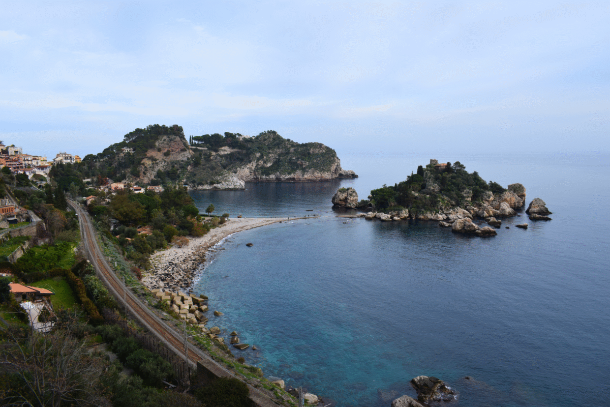 Panoramic view of Taormina Italy.