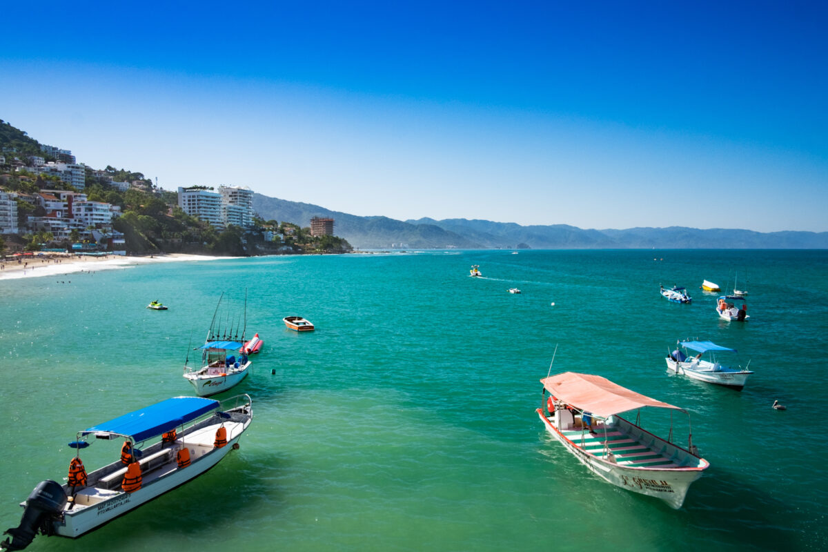 Water taxis in Yelapa, Mexico.