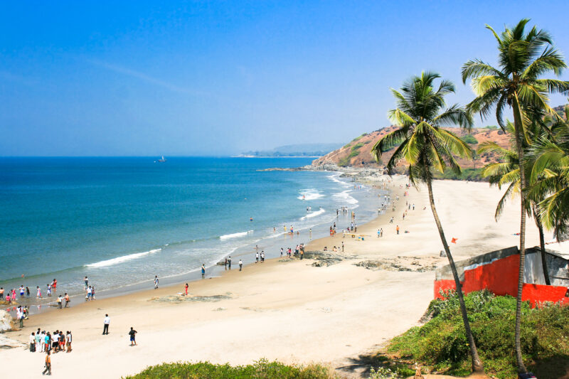 Beautiful Tropical beach in Vagator, Goa, India