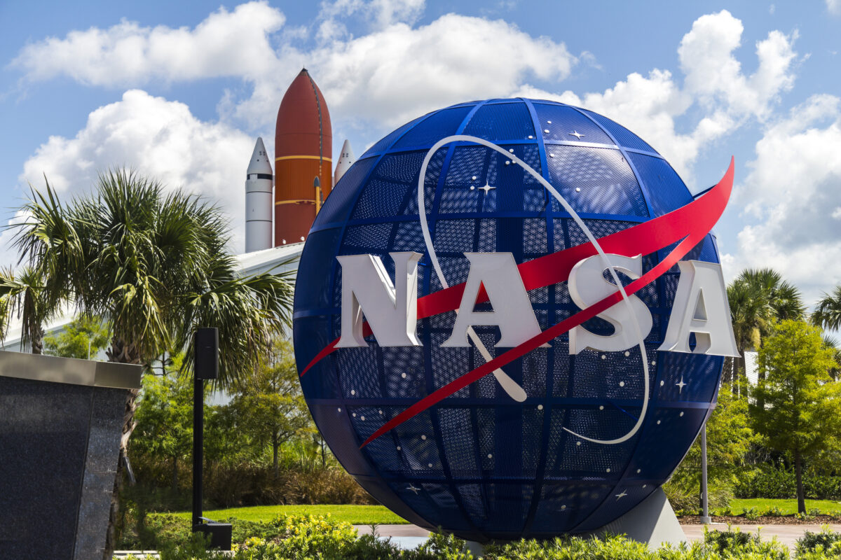 NASA Kennedy Space Center Entrance in Florida.