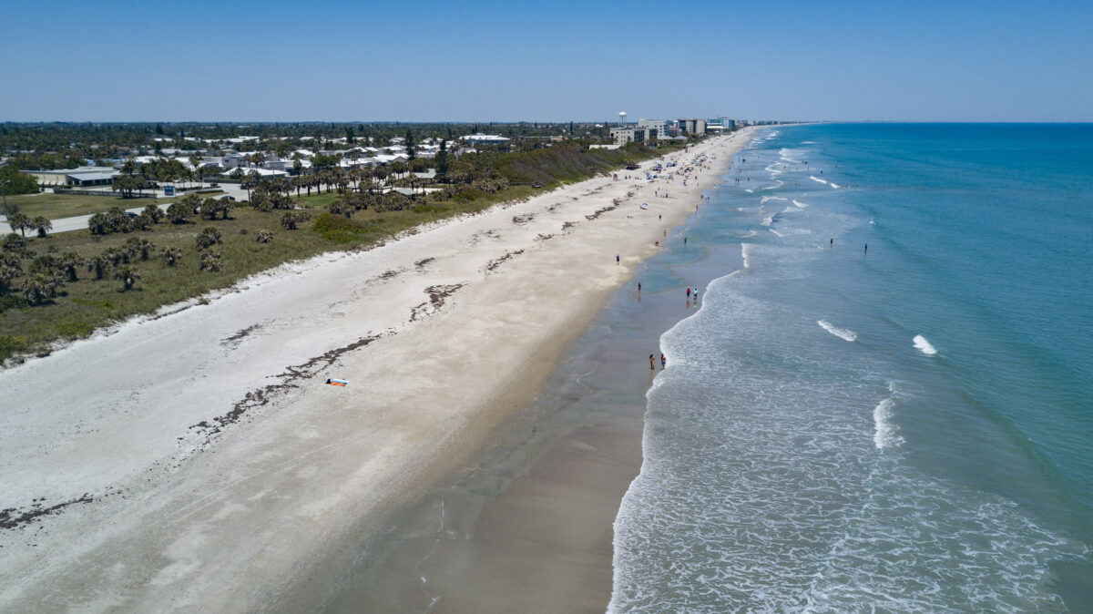 An Aerial View of Satellite Beach, Florida.