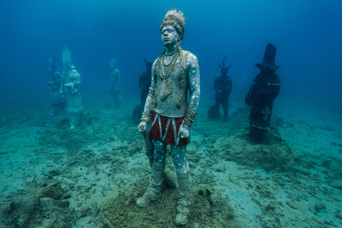 Grenada Underwater Sculpture Park Coral Carnival.