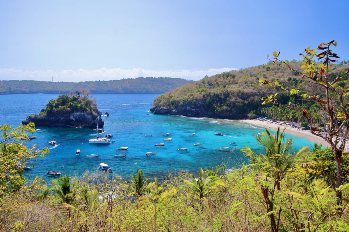 Crystal Bay beach in Nusa Penida Island.
