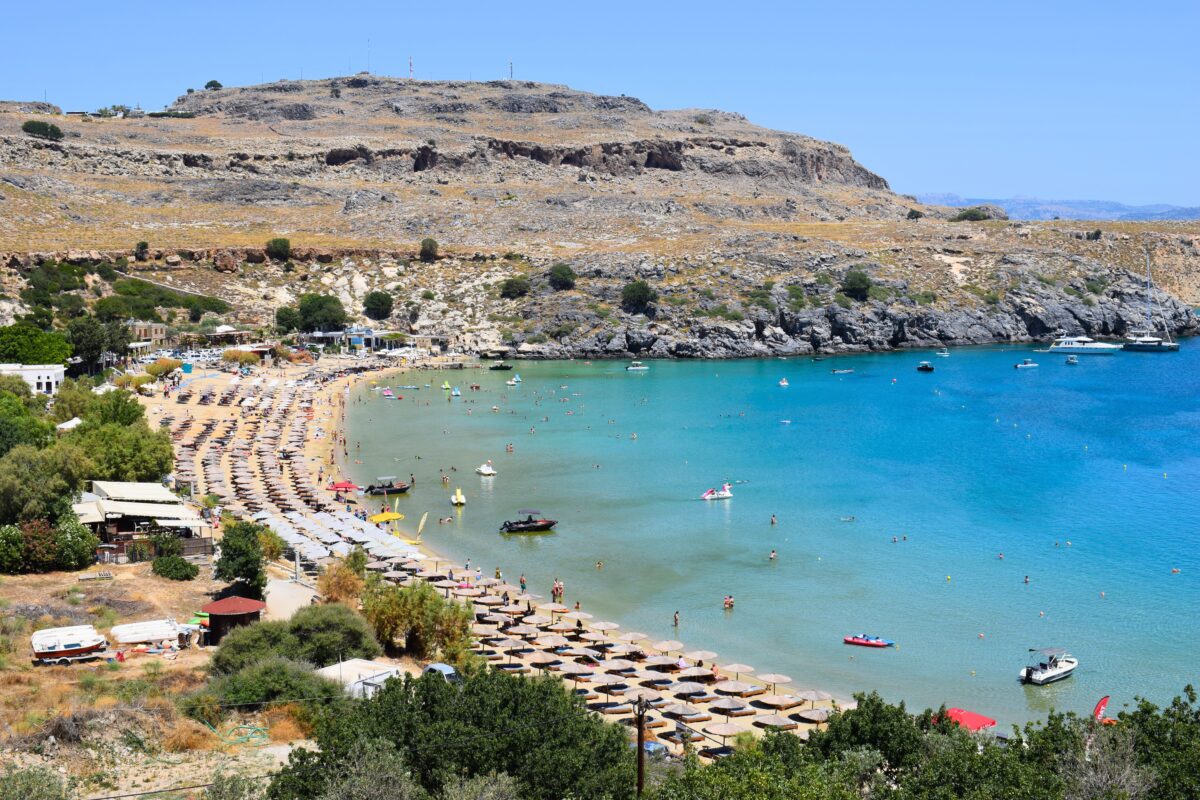 Lindos bay.