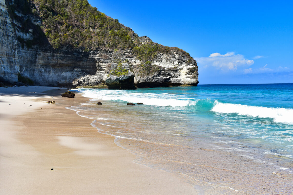 Suwehan beach at Nusa Penida island.