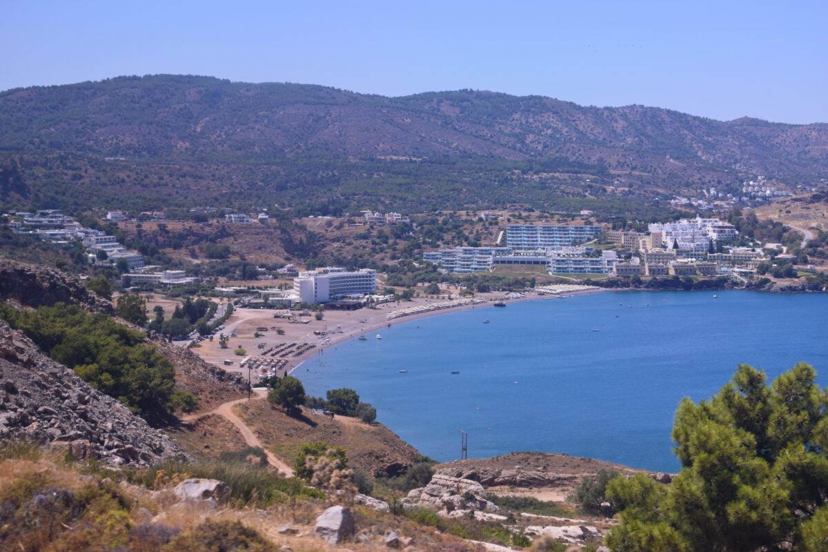 Vlicha beach in Rhodes, Greece.