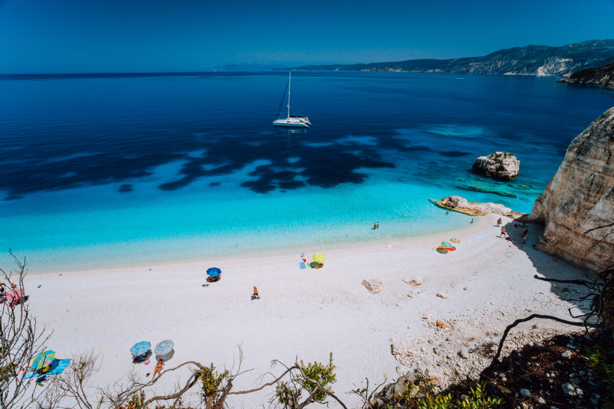 Fteri beach, Cephalonia Kefalonia, Greece.