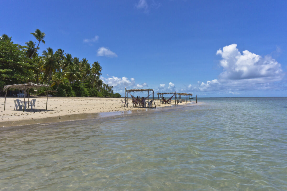 Morro de Sao Paulo, Boipeba Tropical beach view, Bahia, Brazil, South America.