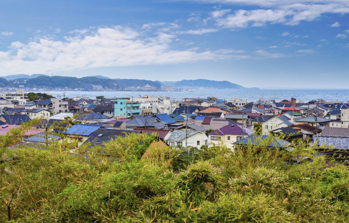 View on Kamakura city in Kanagawa Prefecture, Japan.