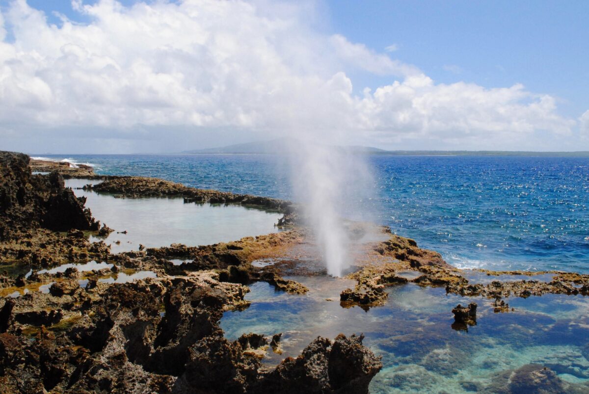 Tinian Blow Hole in Tinian, Northern Mariana Islands.