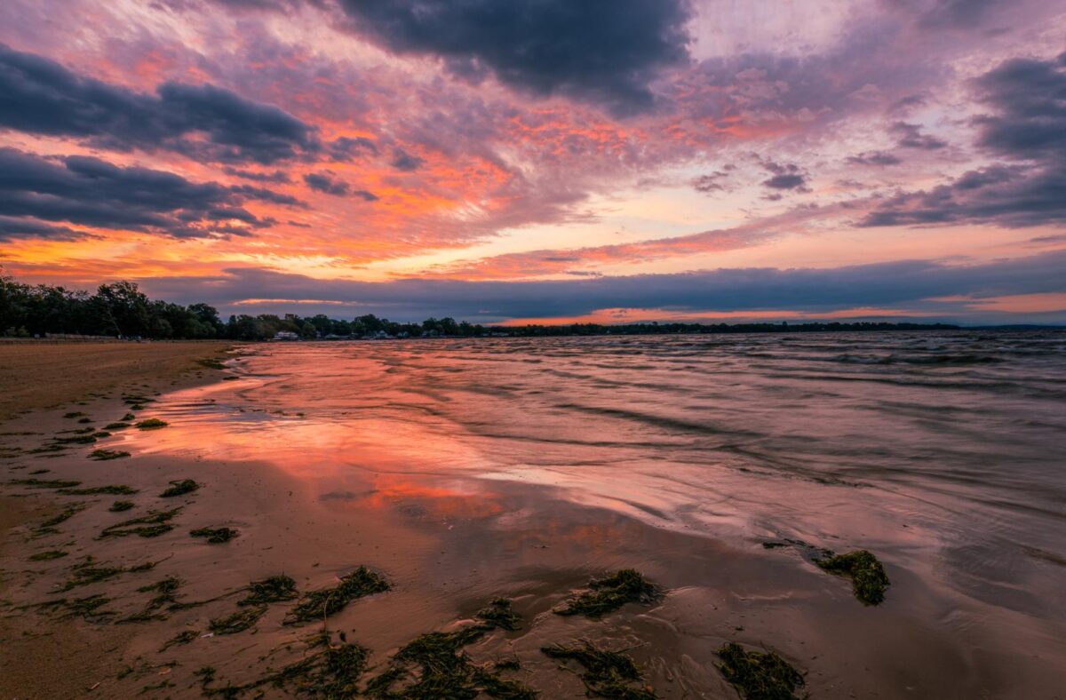 sunset at Cumberland Bay State Park