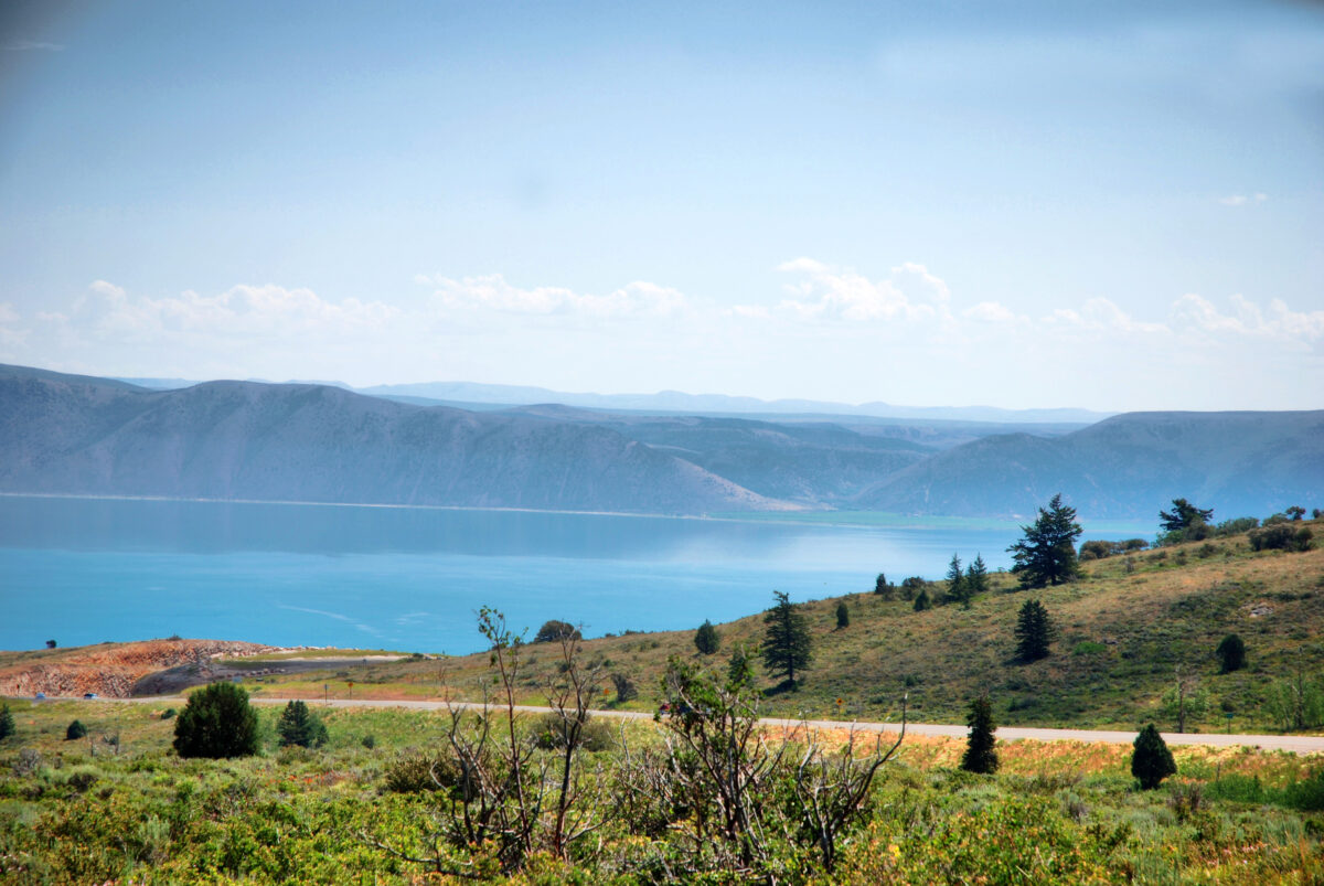 Bear Lake at the border Utah - Idaho.