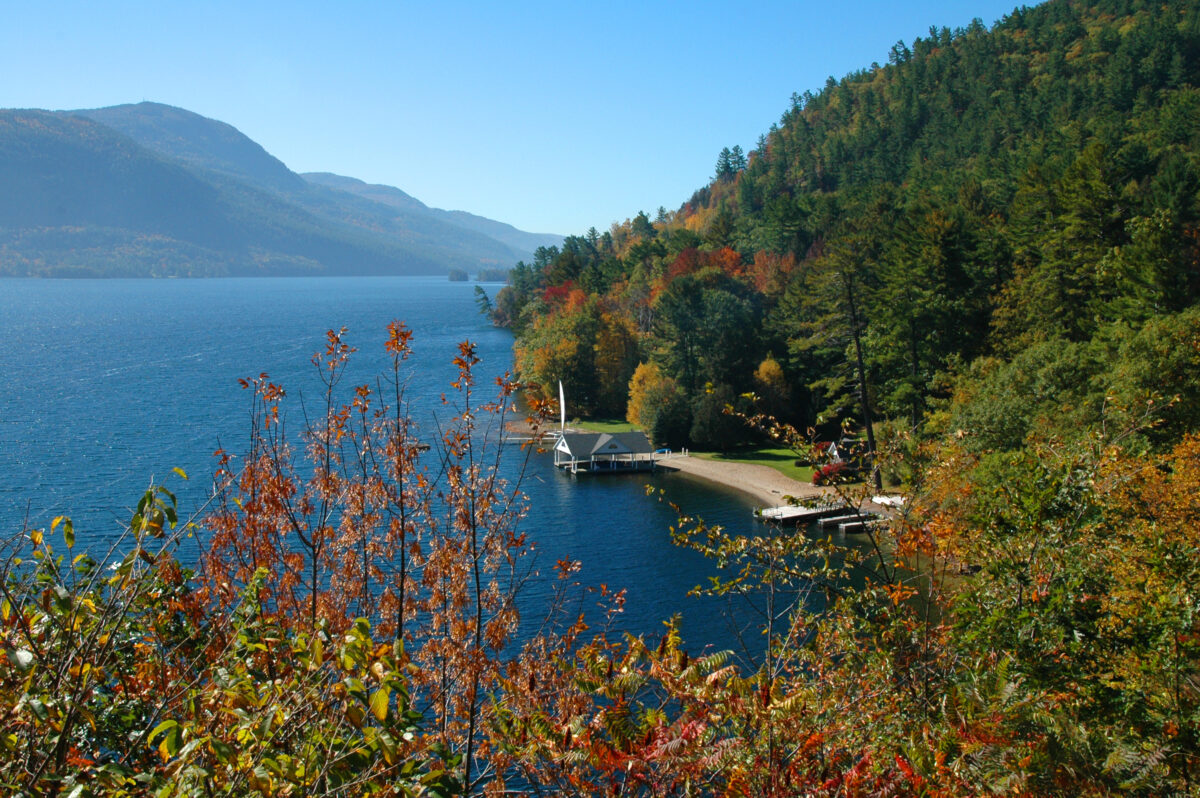 Lake George NY in the Fall.