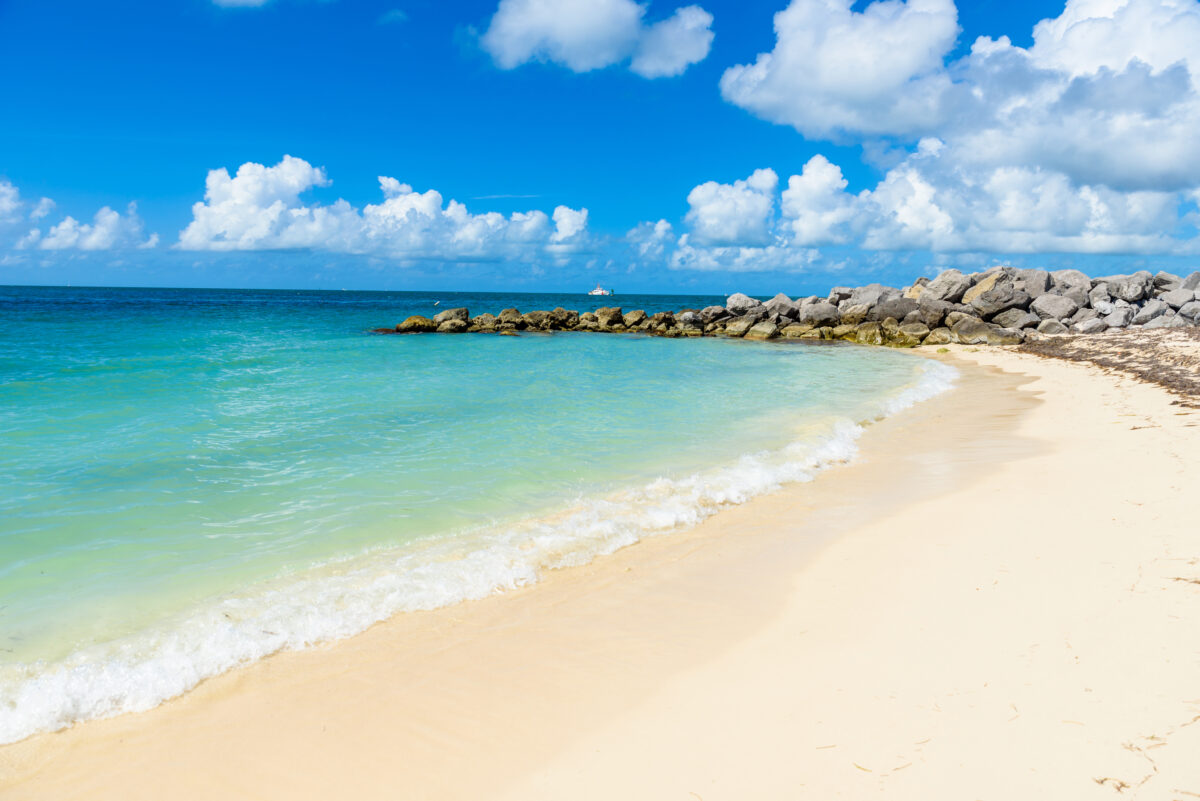 Paradise beach at Fort Zachary Taylor Park, Key West.