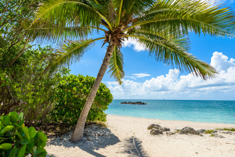 Paradise beach at Fort Zachary Taylor Park, Key West.