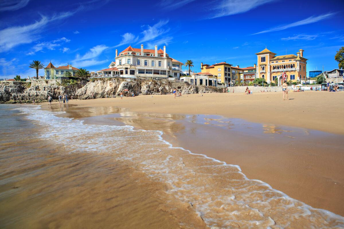The Praia da Conceicao beach in Cascais, Portugal.