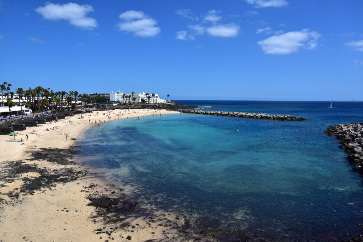Beautiful Playa Flamingo on Lanzarote.
