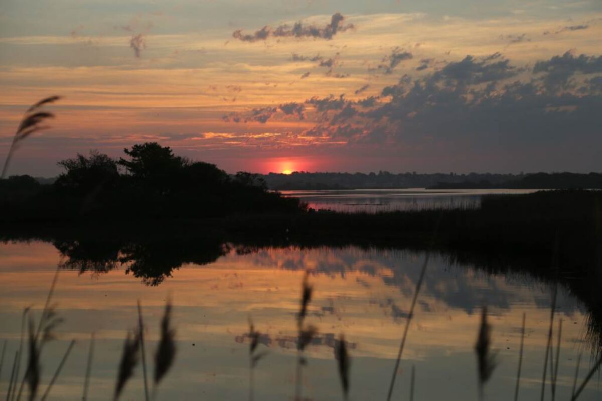A beautiful sunrise in Charlestown Rhode Island.
