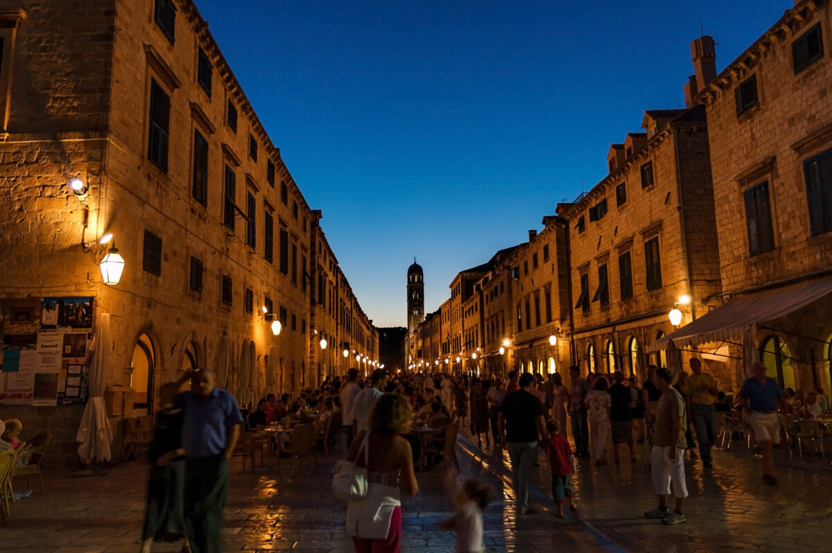 Nightlife in Dubrovnik old town