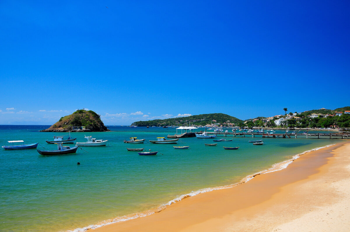Beautiful beach of Buzios Peninsula, Brazil.