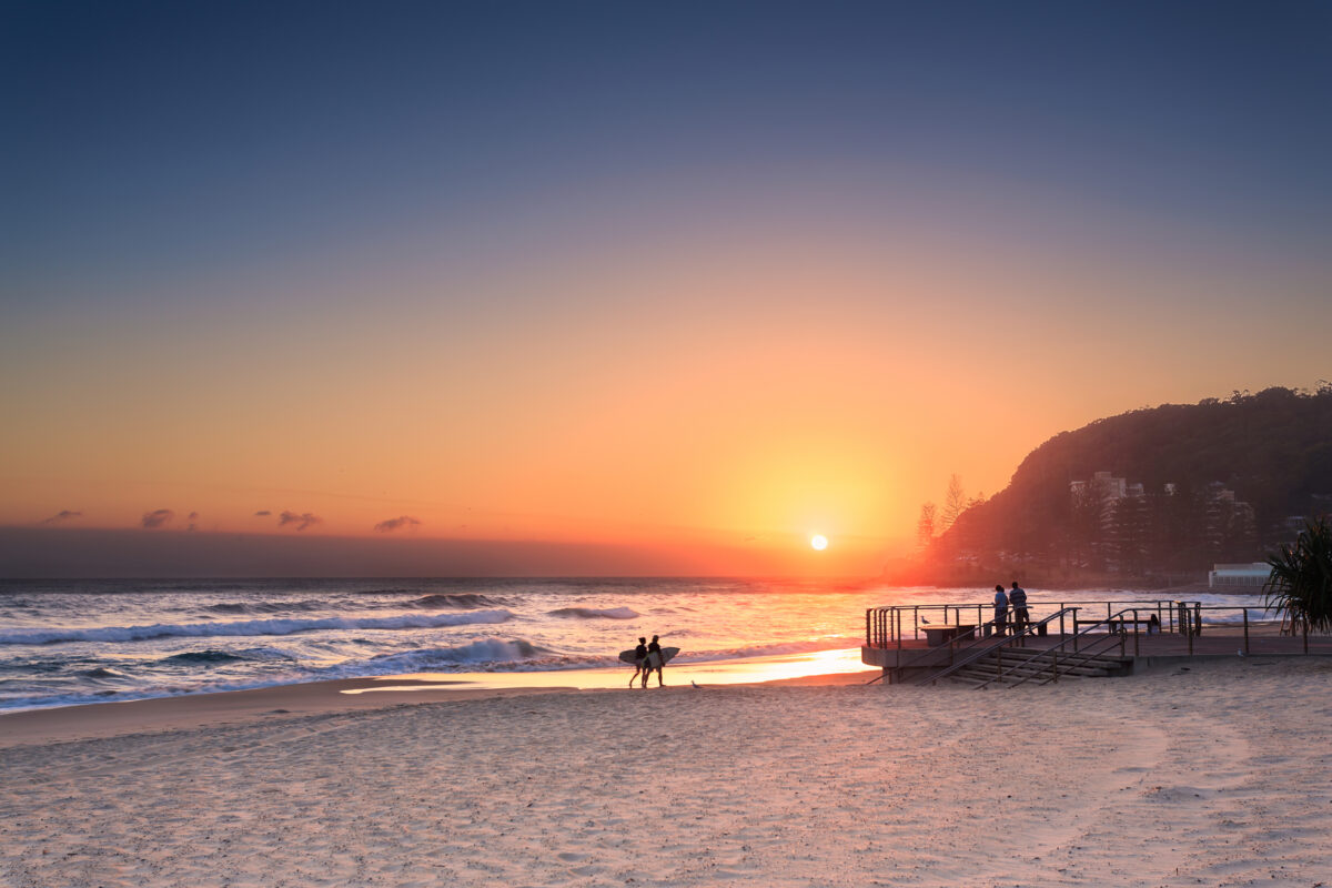 Burleigh Heads Beach, Gold Coast, Australia.