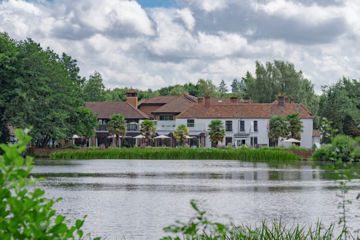 Frensham great pond and hotel in Surrey.