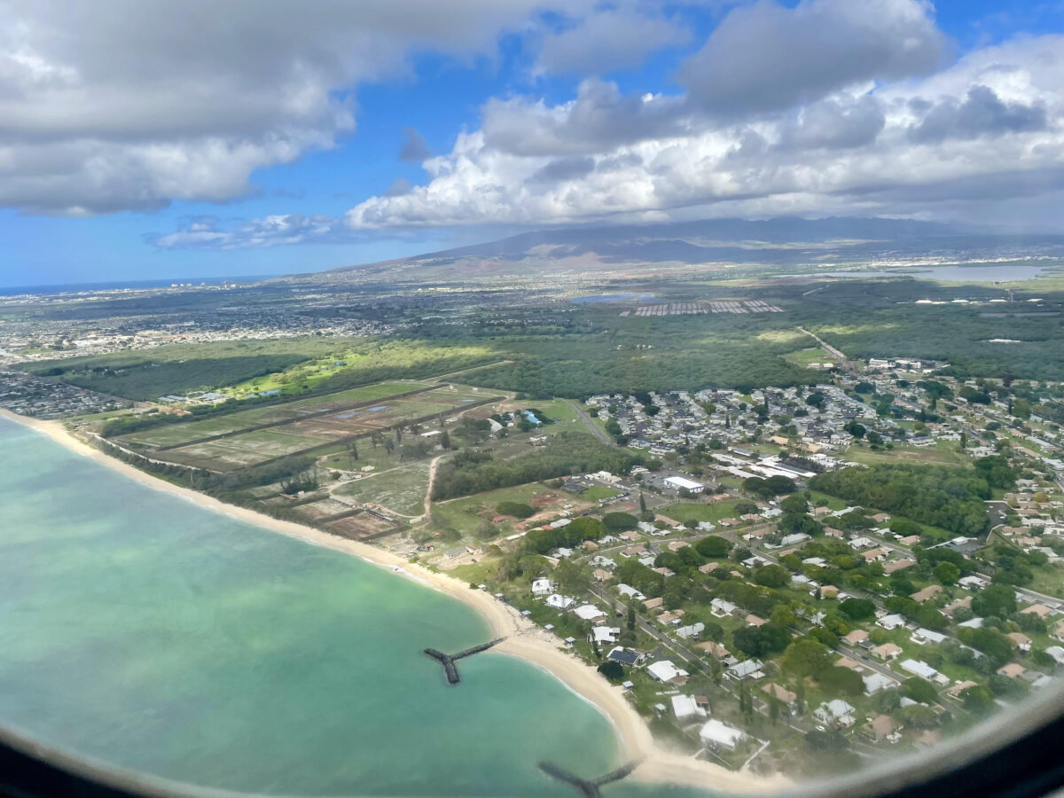 Aerial view of Honolulu.