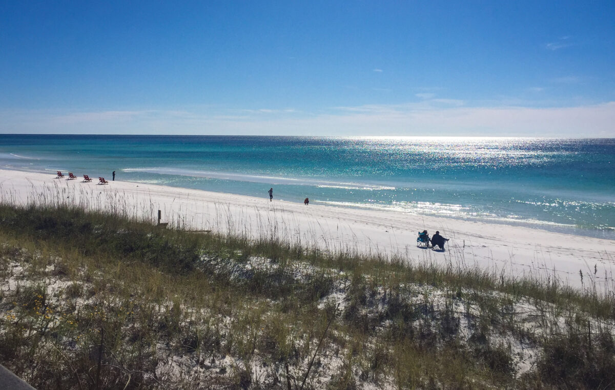 Nearly Empty Pensacola Beach in Florida