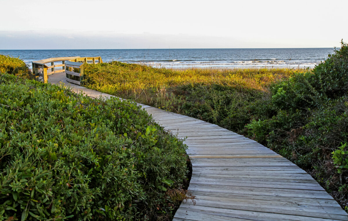Boardwalk to the Beach on Kiawah Island. 