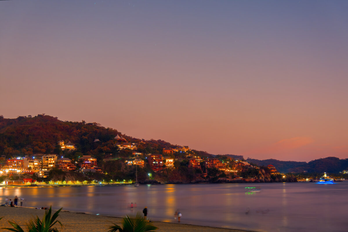 A Zihuatanejo beach landscape in Guerrero.