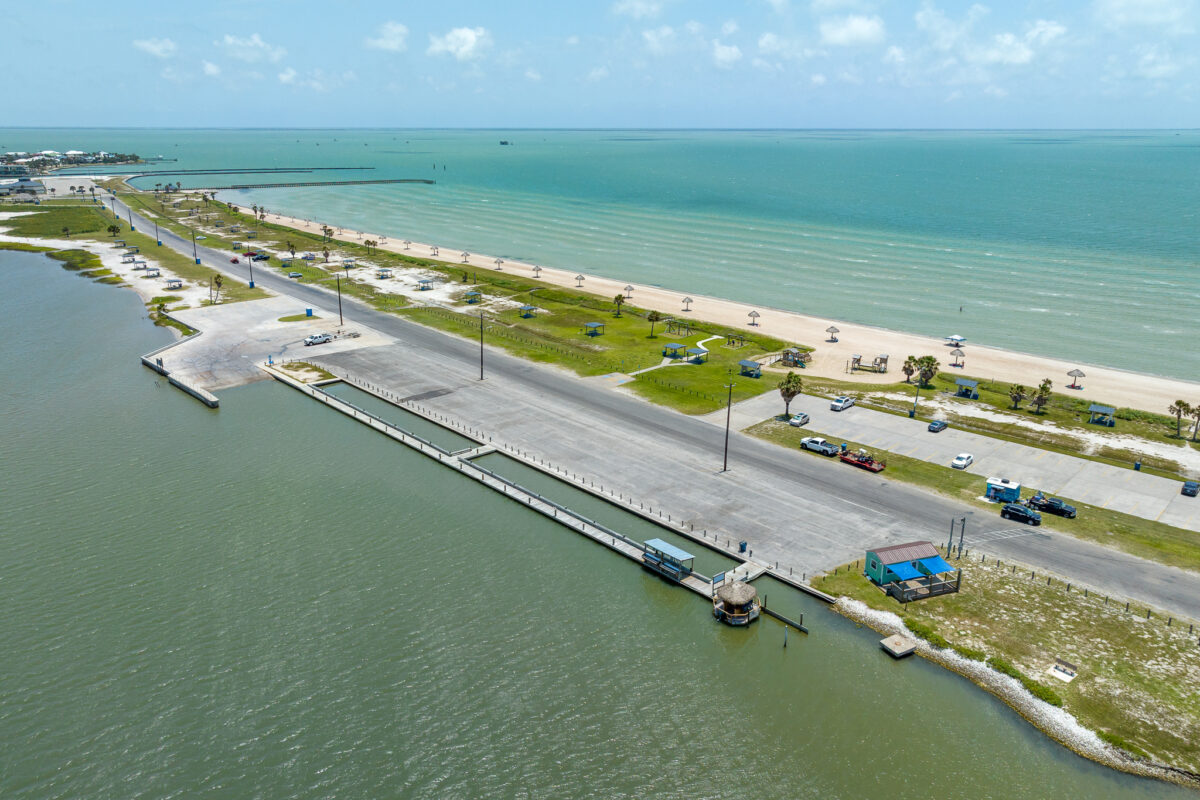 aerial of Rockport, texas