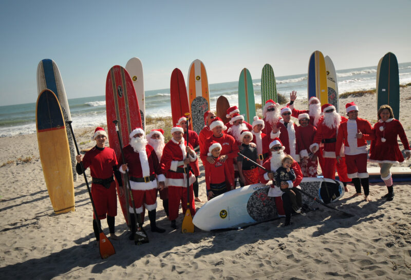 Surfing Santas