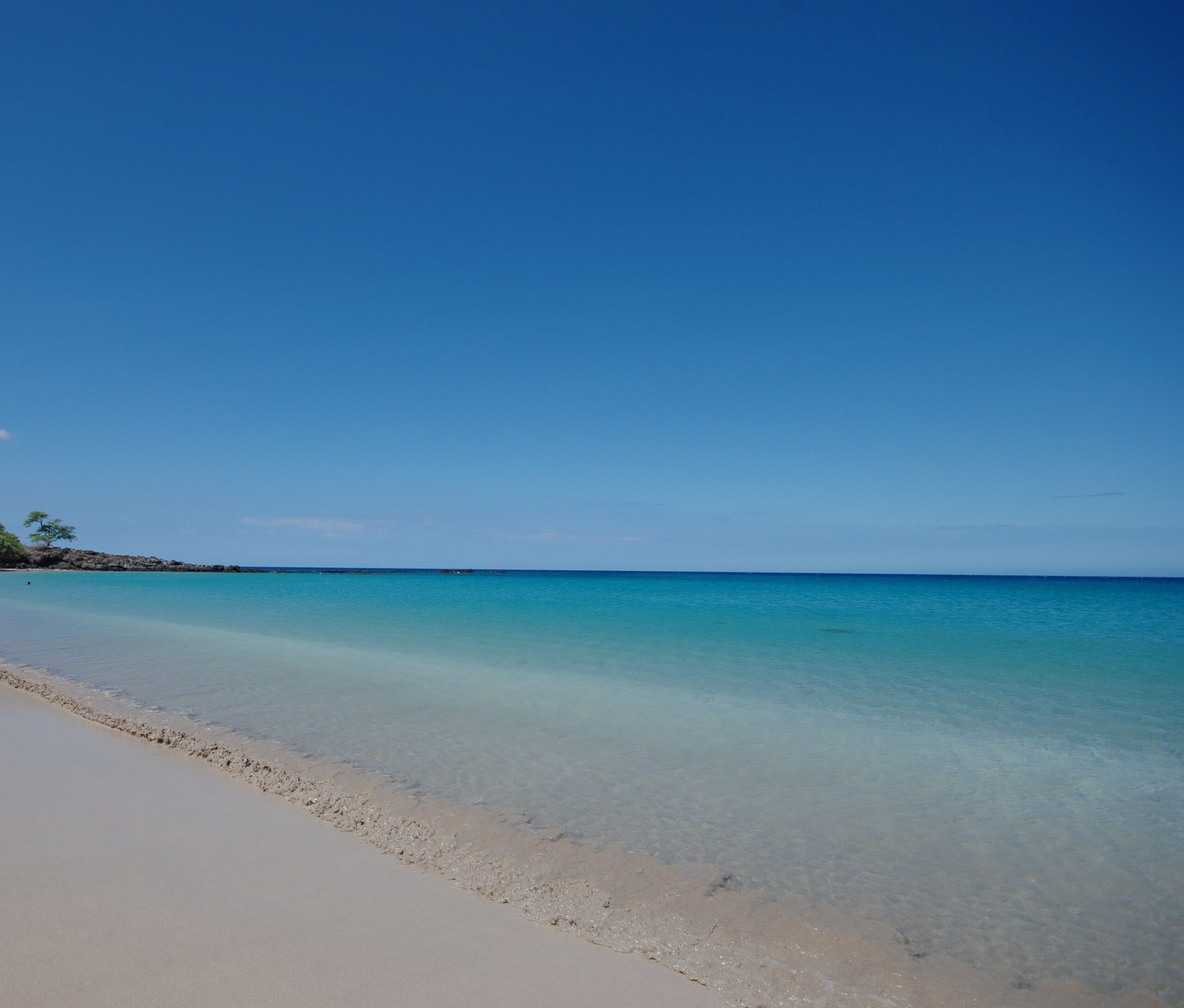 blue waters at Mauna Kea Beach Big Island Hawaii