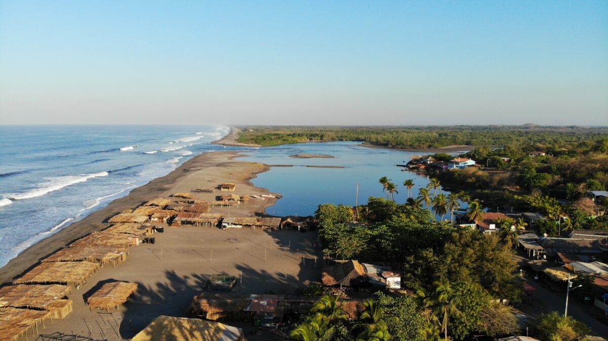 Aerial view, Poneloya, Nicaragua