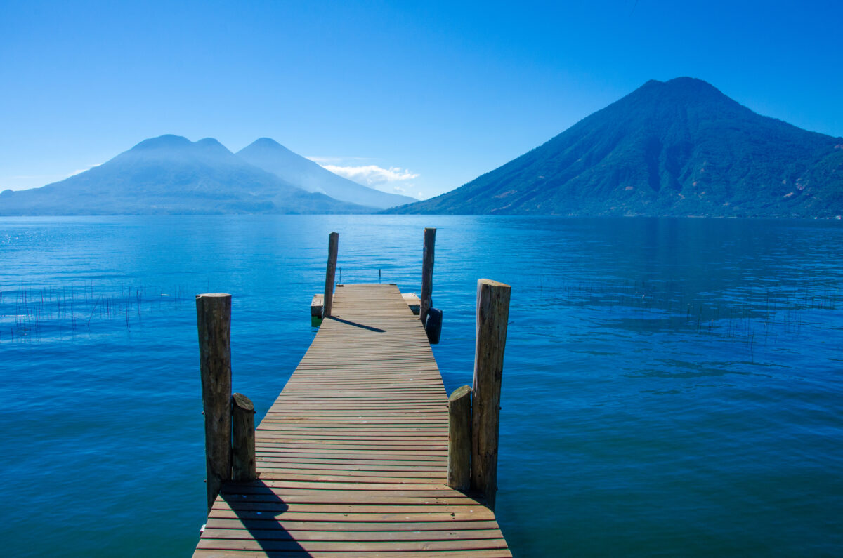 Lake Atitlan in the highlands of Guatemala